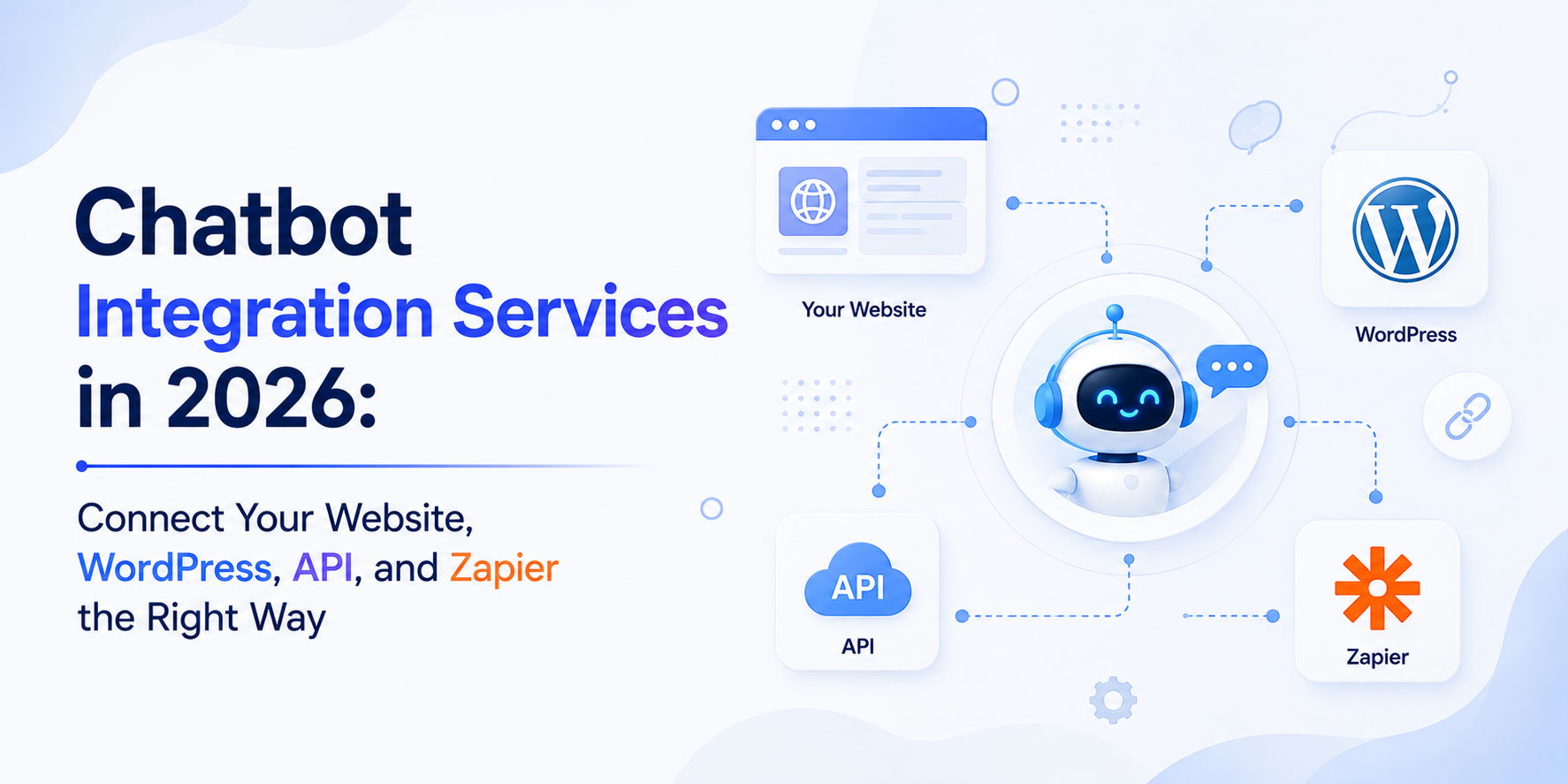 Chatbot Integration Services in 2026: Connect Your Website, WordPress, API, and Zapier the Right Way