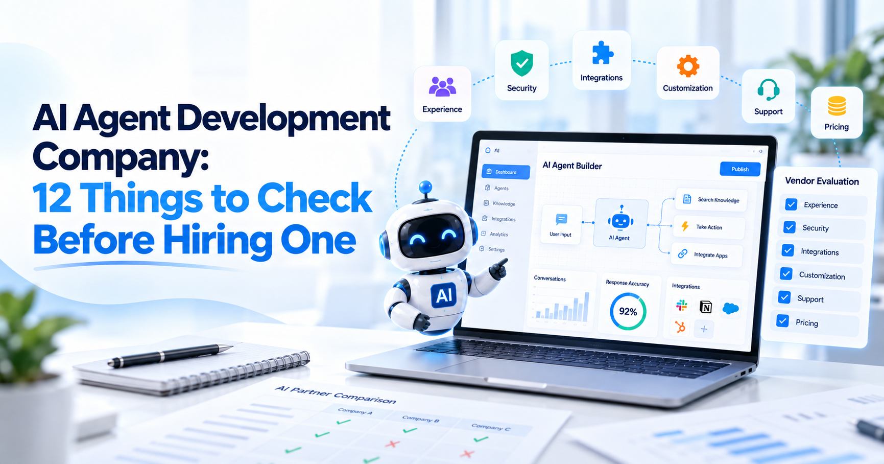 AI Agent Development Company: 12 Things to Check Before Hiring One