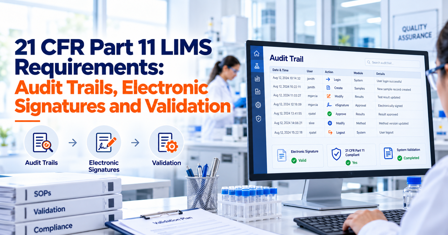 21 CFR Part 11 LIMS Requirements: Audit Trails, Electronic Signatures and Validation